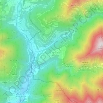 Mapa topográfico Ferraya, altitude, relevo