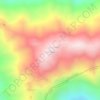Mapa topográfico Cerro Santa Ana, altitude, relevo