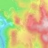 Mapa topográfico Eucumbene Cove, altitude, relevo