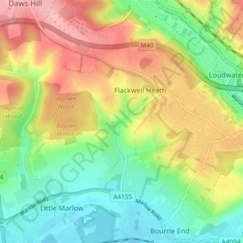 Mapa topográfico Sheepridge, altitude, relevo