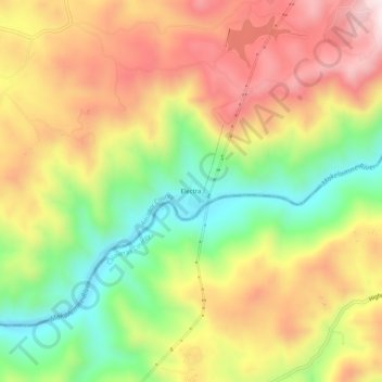 Mapa topográfico Electra, altitude, relevo