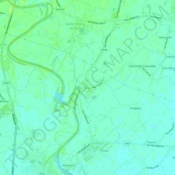 Mapa topográfico Tavo, altitude, relevo