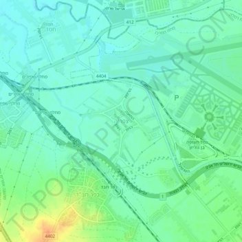 Mapa topográfico Tzafria, altitude, relevo