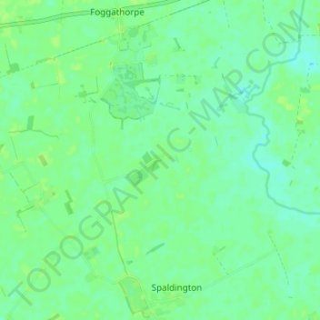 Mapa topográfico Gribthorpe, altitude, relevo