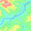 Mapa topográfico 坌处镇, altitude, relevo
