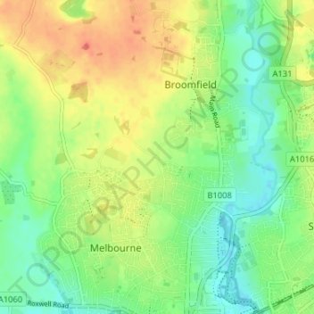 Mapa topográfico Scot's Green, altitude, relevo