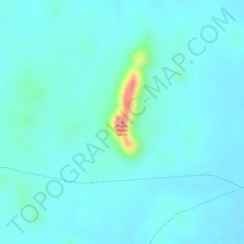 Mapa topográfico Mount Moffatt, altitude, relevo