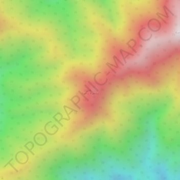 Mapa topográfico Buttu Pundu, altitude, relevo