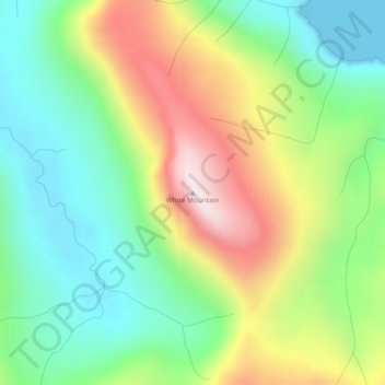 Mapa topográfico White Mountain, altitude, relevo