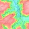 Mapa topográfico Berzy-le-Sec, altitude, relevo