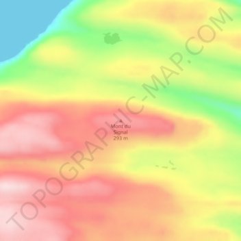 Mapa topográfico Mont du Signal, altitude, relevo
