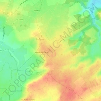 Mapa topográfico Varenne, altitude, relevo