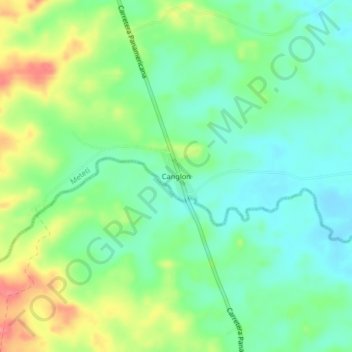 Mapa topográfico Canglon, altitude, relevo