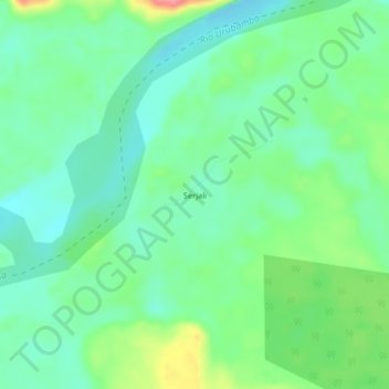 Mapa topográfico Serjali, altitude, relevo