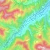 Mapa topográfico Popolano, altitude, relevo