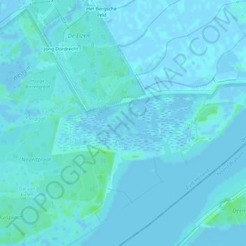Mapa topográfico Tongplaat, altitude, relevo