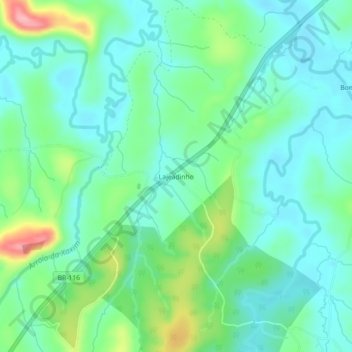 Mapa topográfico Lajeadinho, altitude, relevo