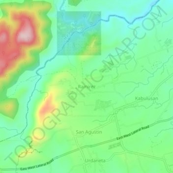 Mapa topográfico Ramirez, altitude, relevo