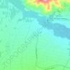 Mapa topográfico Ροδωνιά, altitude, relevo