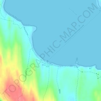 Mapa topográfico Shelter Bay, altitude, relevo