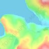 Mapa topográfico Milovaig, altitude, relevo