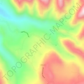 Mapa topográfico La Gran Via, altitude, relevo