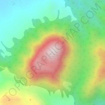 Mapa topográfico Mount Timolan, altitude, relevo