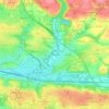 Mapa topográfico Pont Odet, altitude, relevo