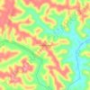 Mapa topográfico Ponto Chique, altitude, relevo