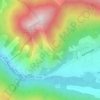 Mapa topográfico le Rousillon, altitude, relevo