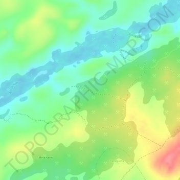 Mapa topográfico Mina Erika, altitude, relevo