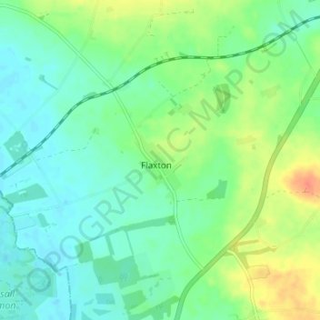 Mapa topográfico Flaxton, altitude, relevo