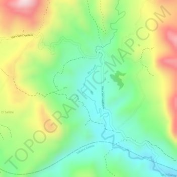 Mapa topográfico Antonio, altitude, relevo