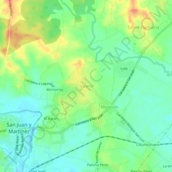 Mapa topográfico Vivero, altitude, relevo