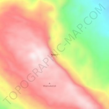 Mapa topográfico Mapia, altitude, relevo