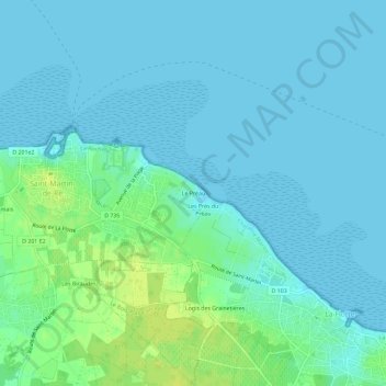 Mapa topográfico Le Préau, altitude, relevo