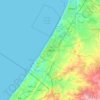 Mapa topográfico Ashkelon, altitude, relevo