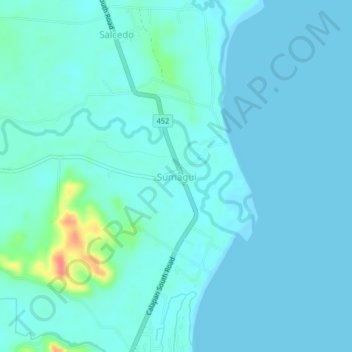 Mapa topográfico Sumagui, altitude, relevo