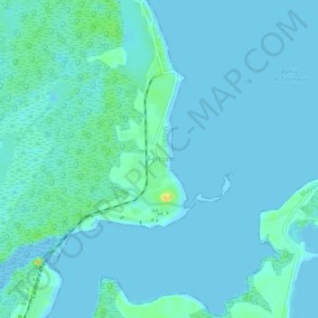 Mapa topográfico Felton, altitude, relevo