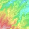 Mapa topográfico Cabout, altitude, relevo