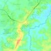 Mapa topográfico Cangkudu, altitude, relevo