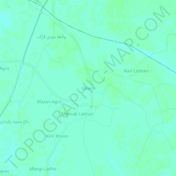 Mapa topográfico Gharo, altitude, relevo