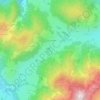 Mapa topográfico Oberau, altitude, relevo
