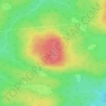 Mapa topográfico White Hill, altitude, relevo