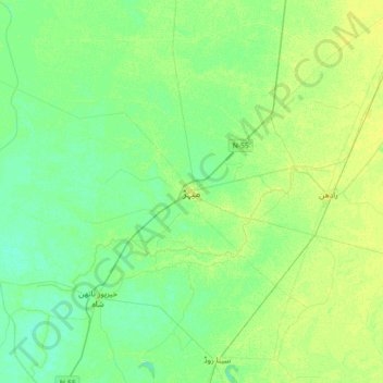 Mapa topográfico Mehar, altitude, relevo