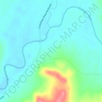 Mapa topográfico Dwarda, altitude, relevo
