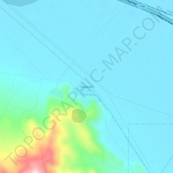 Mapa topográfico Dolomite, altitude, relevo