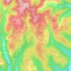 Mapa topográfico Les Fieux, altitude, relevo