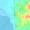 Mapa topográfico Payocpoc Sur, altitude, relevo