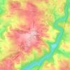 Mapa topográfico La Combe Perouze, altitude, relevo